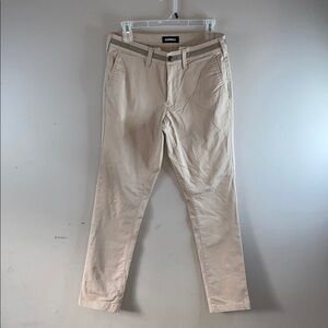 Express Tan Chinos Classic Straight-Leg